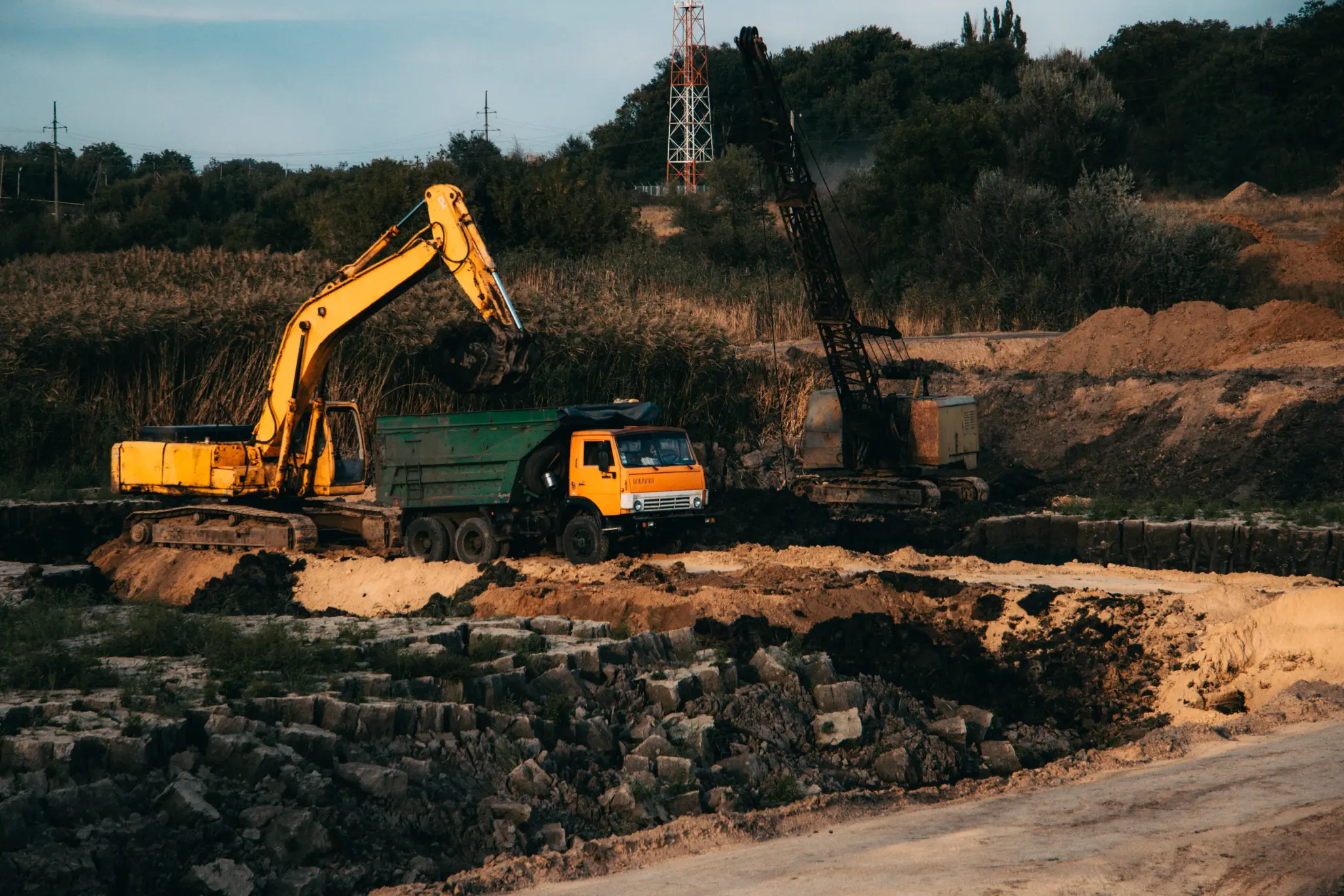 Mining site leadership at work