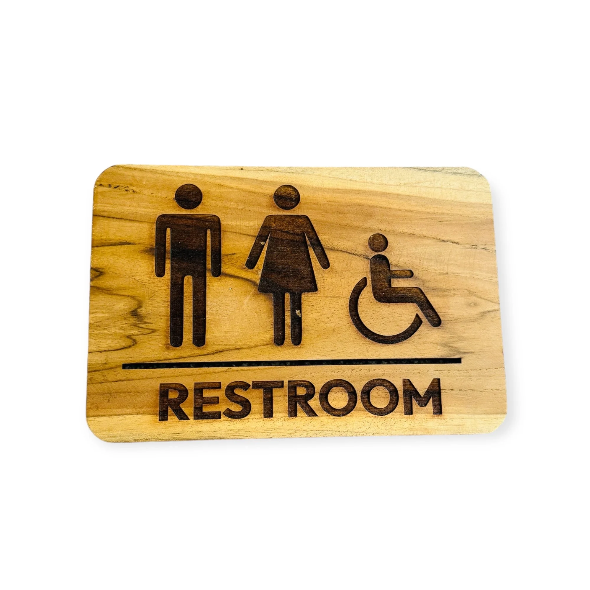 All in One Rectangle Toilet Sign