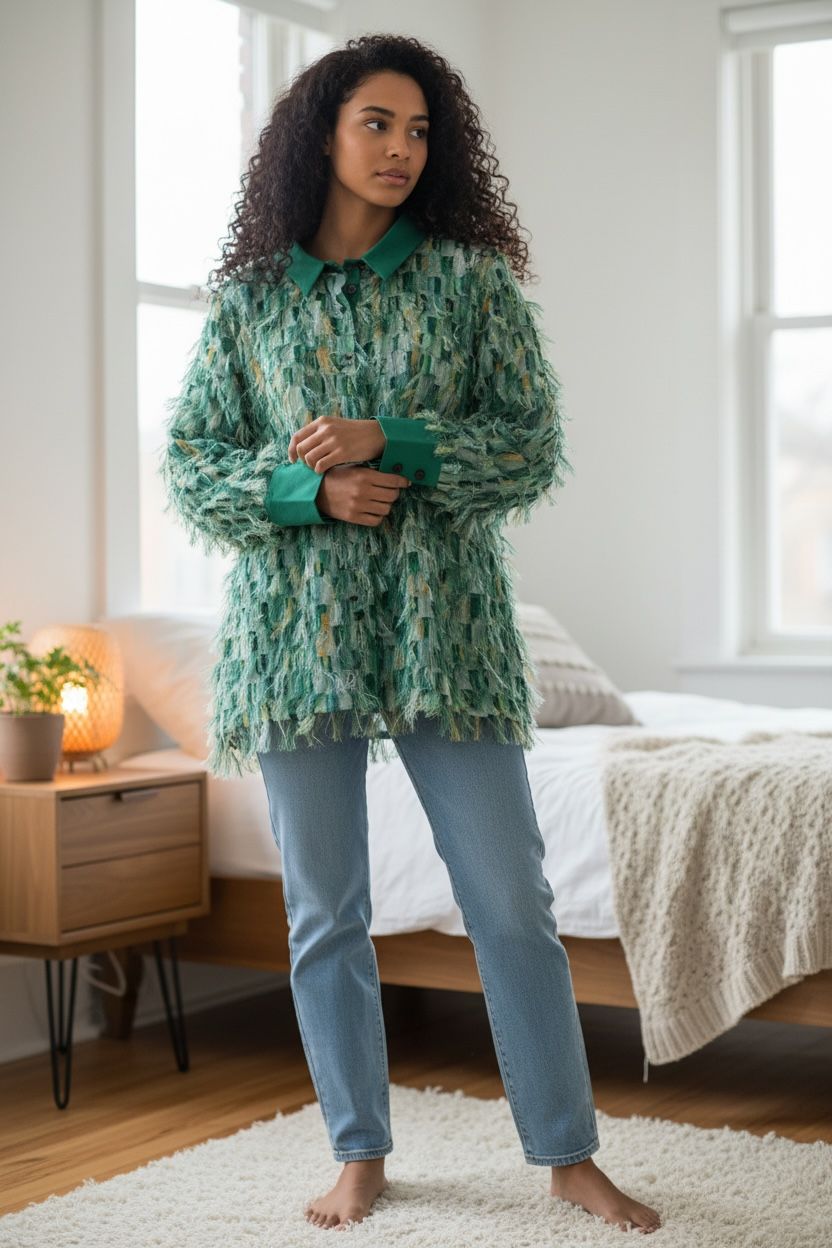 The "Emerald" Fringed Tassel Tunic