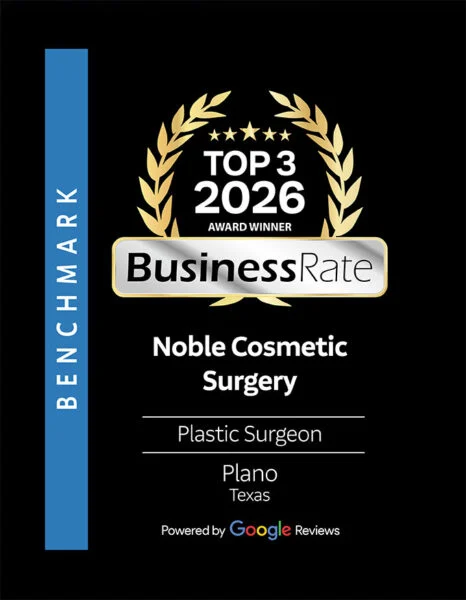 Top 3 2026 Business Rate award, Noble Cosmetic Surgery, Plano
