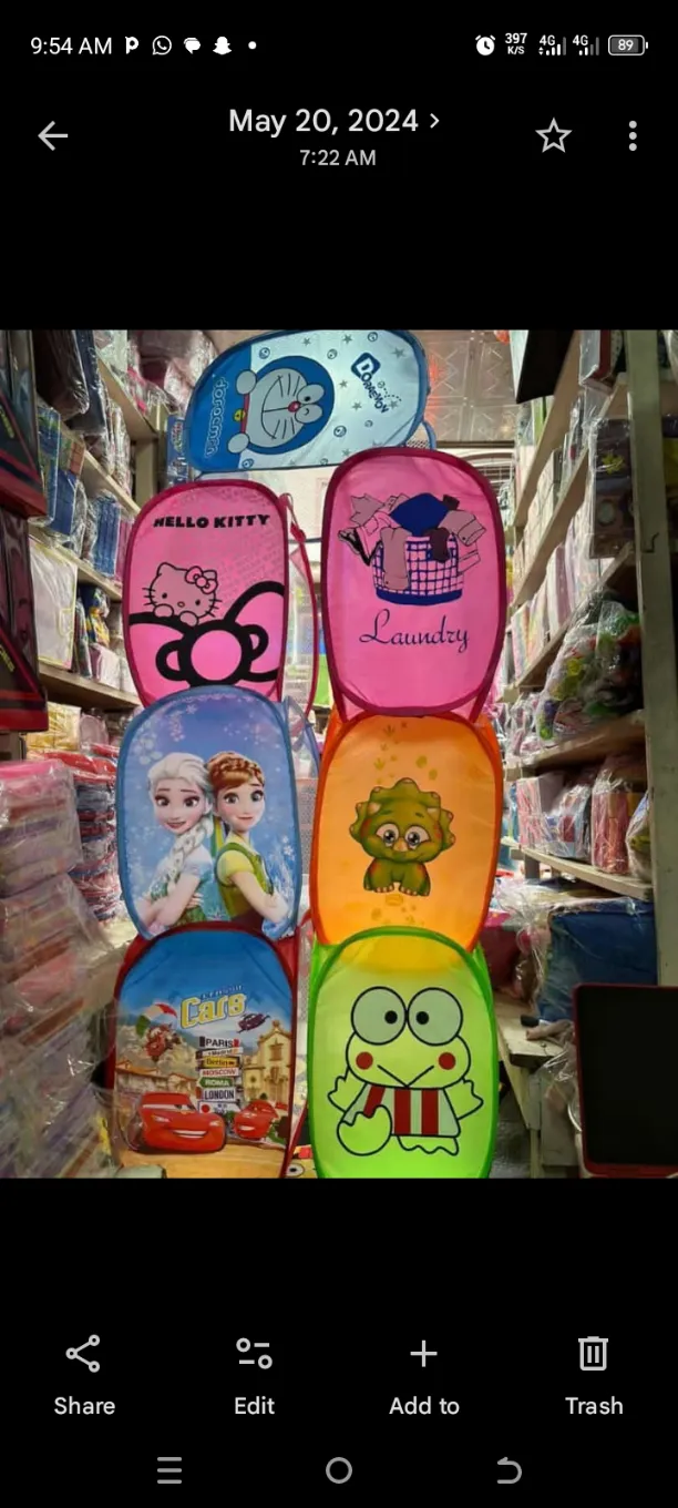 Character laundry basket