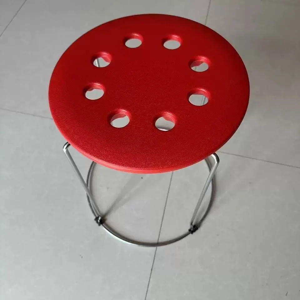 RED TOP METALLIC STOOL